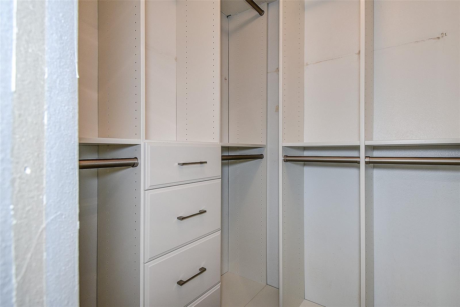 Walk-in closet with organizer