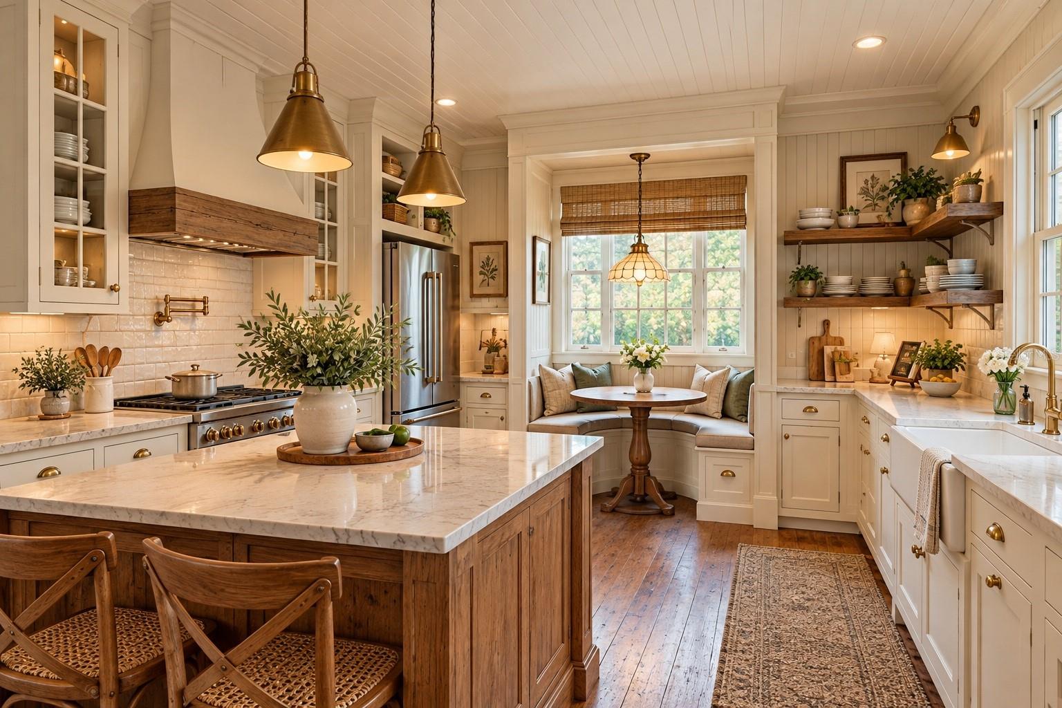 Virtually Reimagined Kitchen w/ breakfast nook Virtually Reimagined Kitchen w/ breakfast nook
