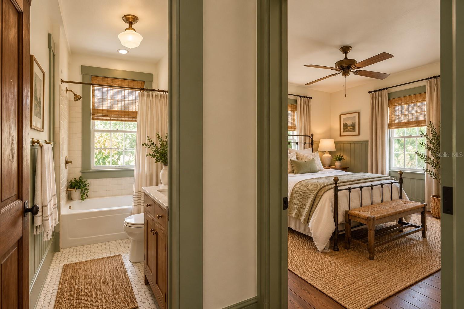 Virtually Reimagined 2nd floor bath / bedroom