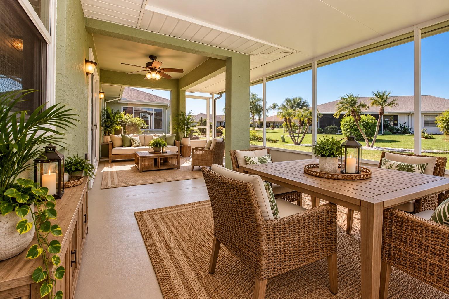 Staged Back Porch
