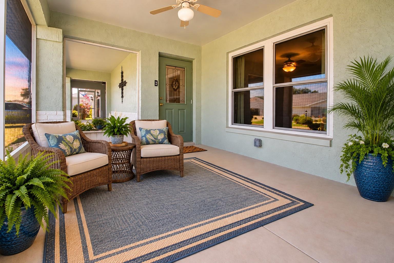 Staged Front Porch