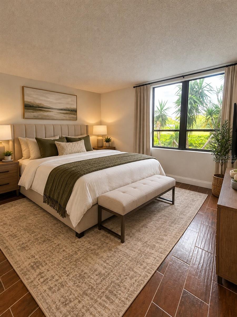 Virtually Staged Primary Bedroom