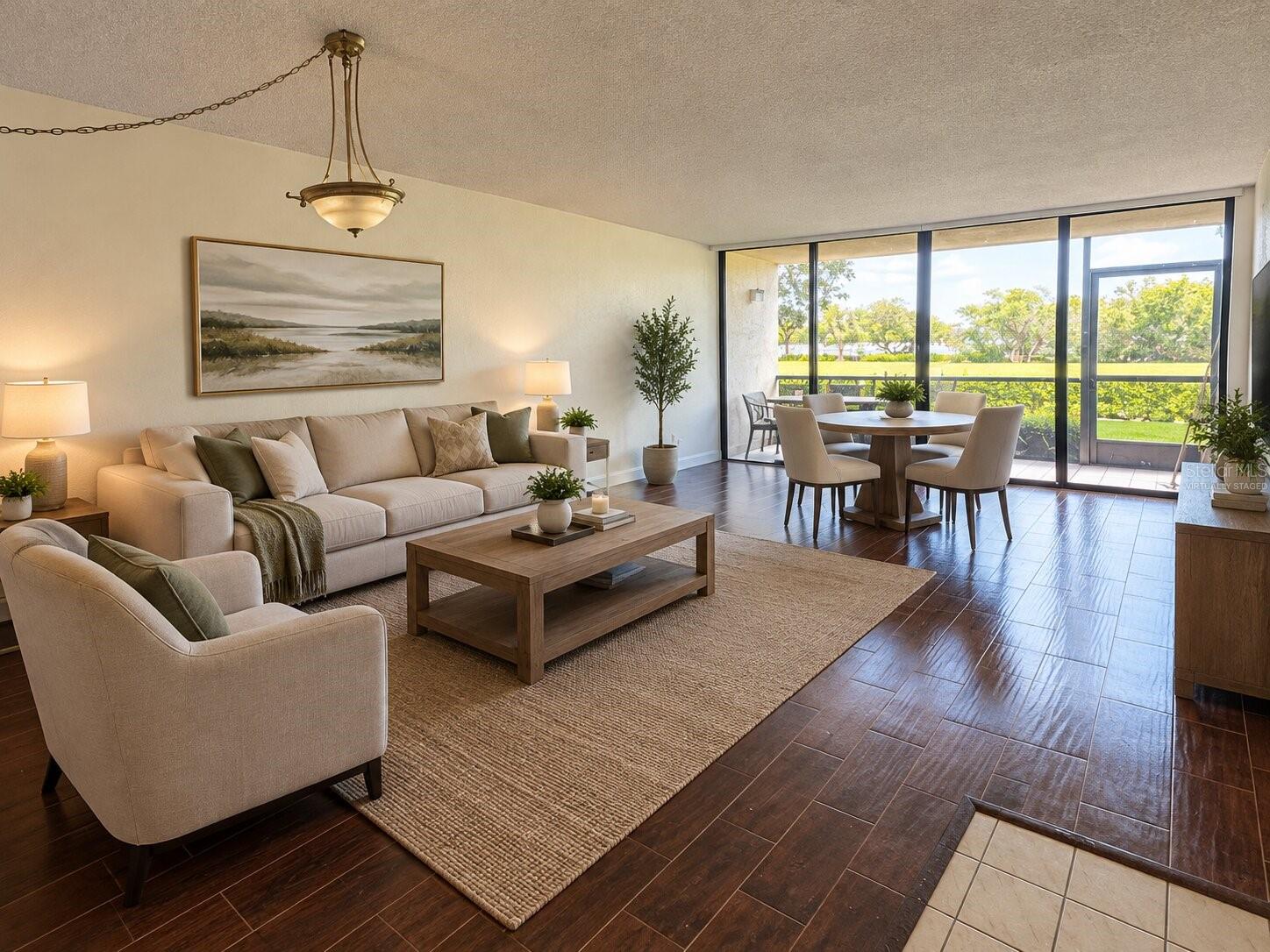 Virtually Staged Living/Dining Room