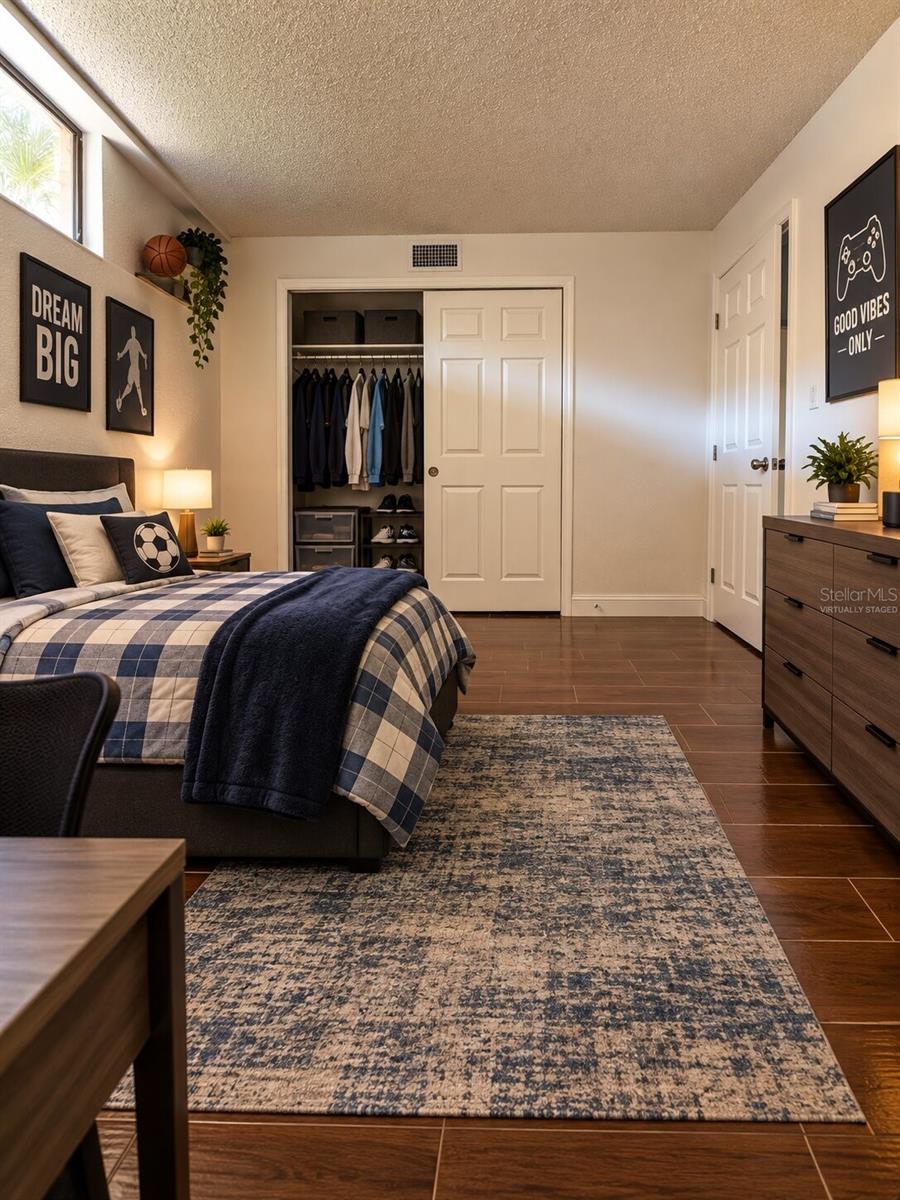 Virtually Staged Secondary Bedroom