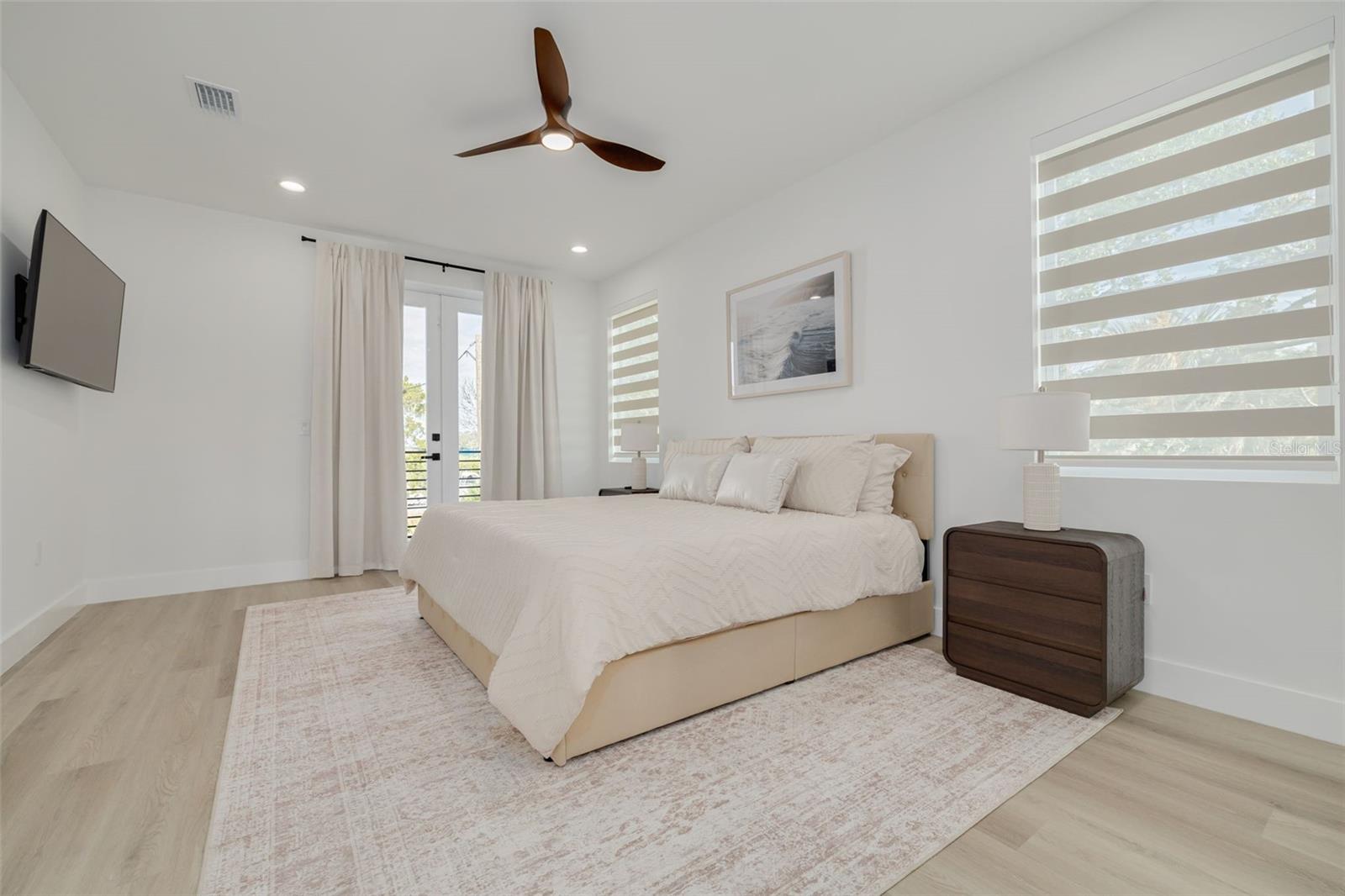 Bedroom with ensuite on the main living level.
