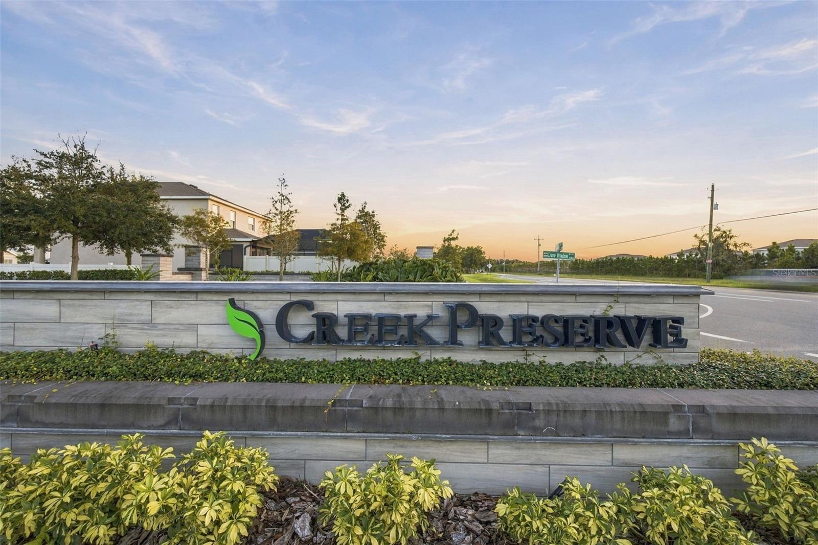 Creek Preserve Entry