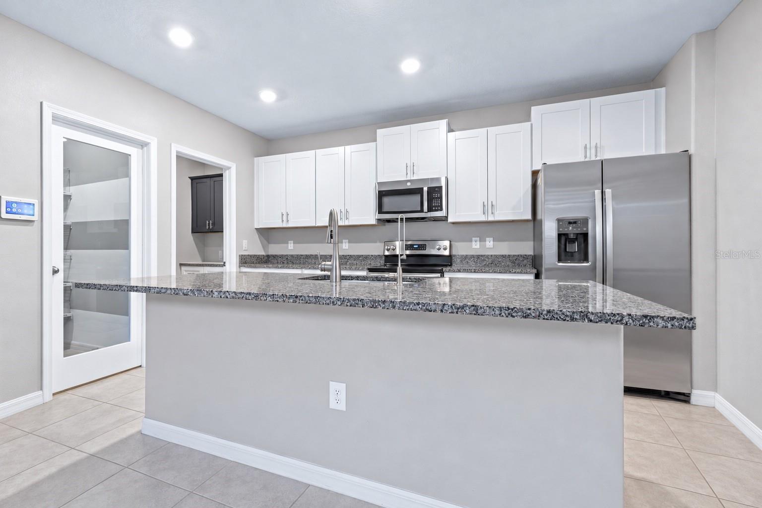 Kitchen with walk in pantry