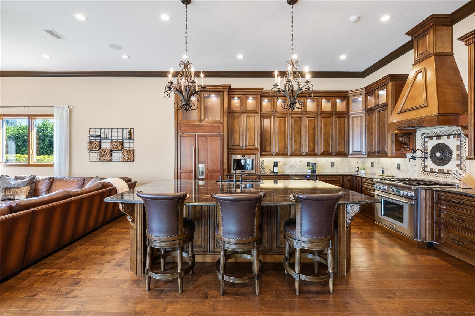 Gourmet kitchen with high end appliances