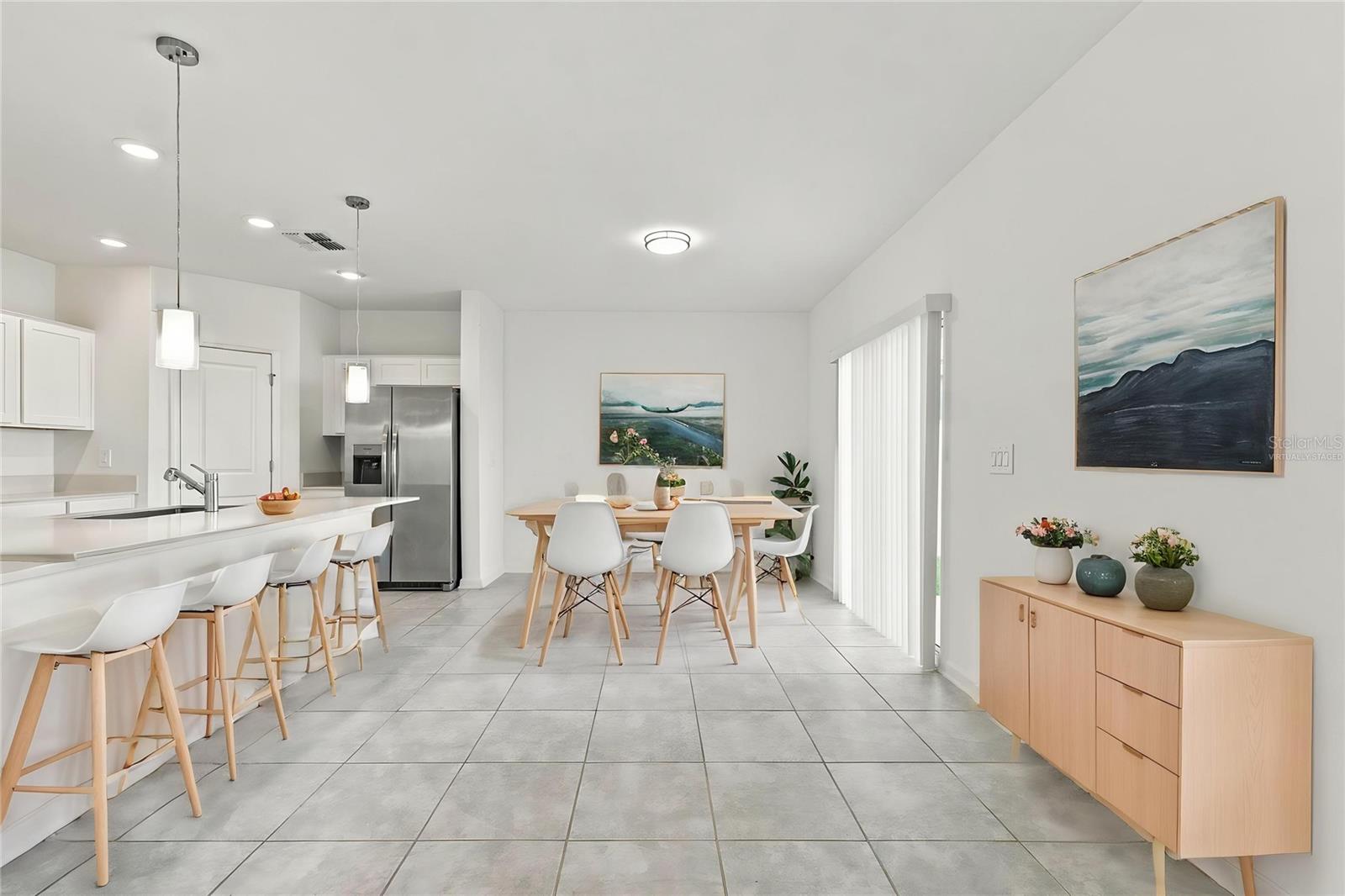 Kitchen and Dining Area - Virtually Staged Kitchen and Dining Area - Virtually Staged
