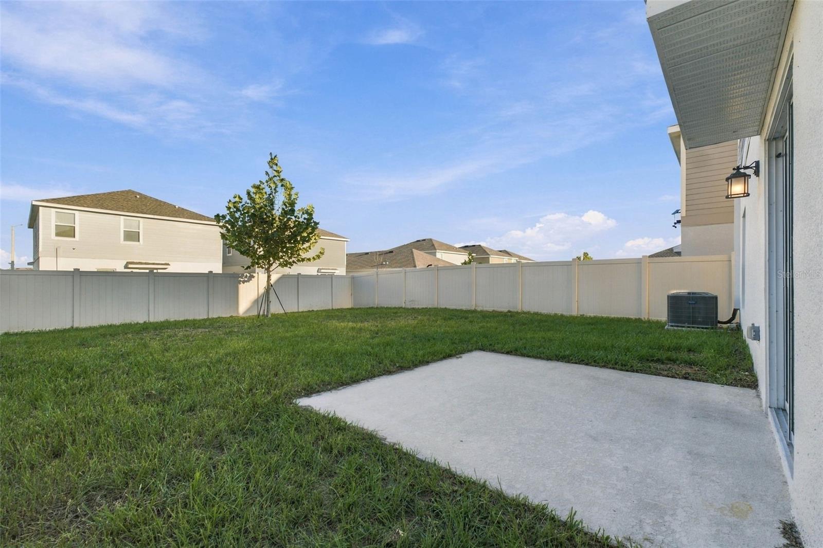 Back Patio and Fenced Yard