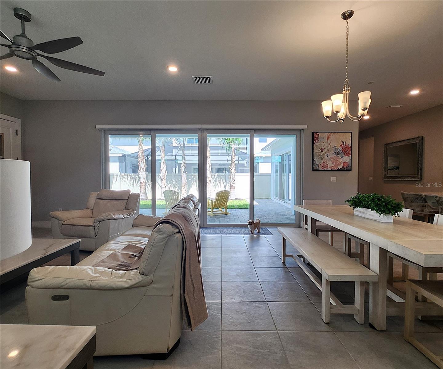 Main home: plantation shutters, remote controlled shade, large living room, dining area, large open kitchen, 3 bedrooms, 2 full bathrooms, 1 guest bathroom, interior laundry room