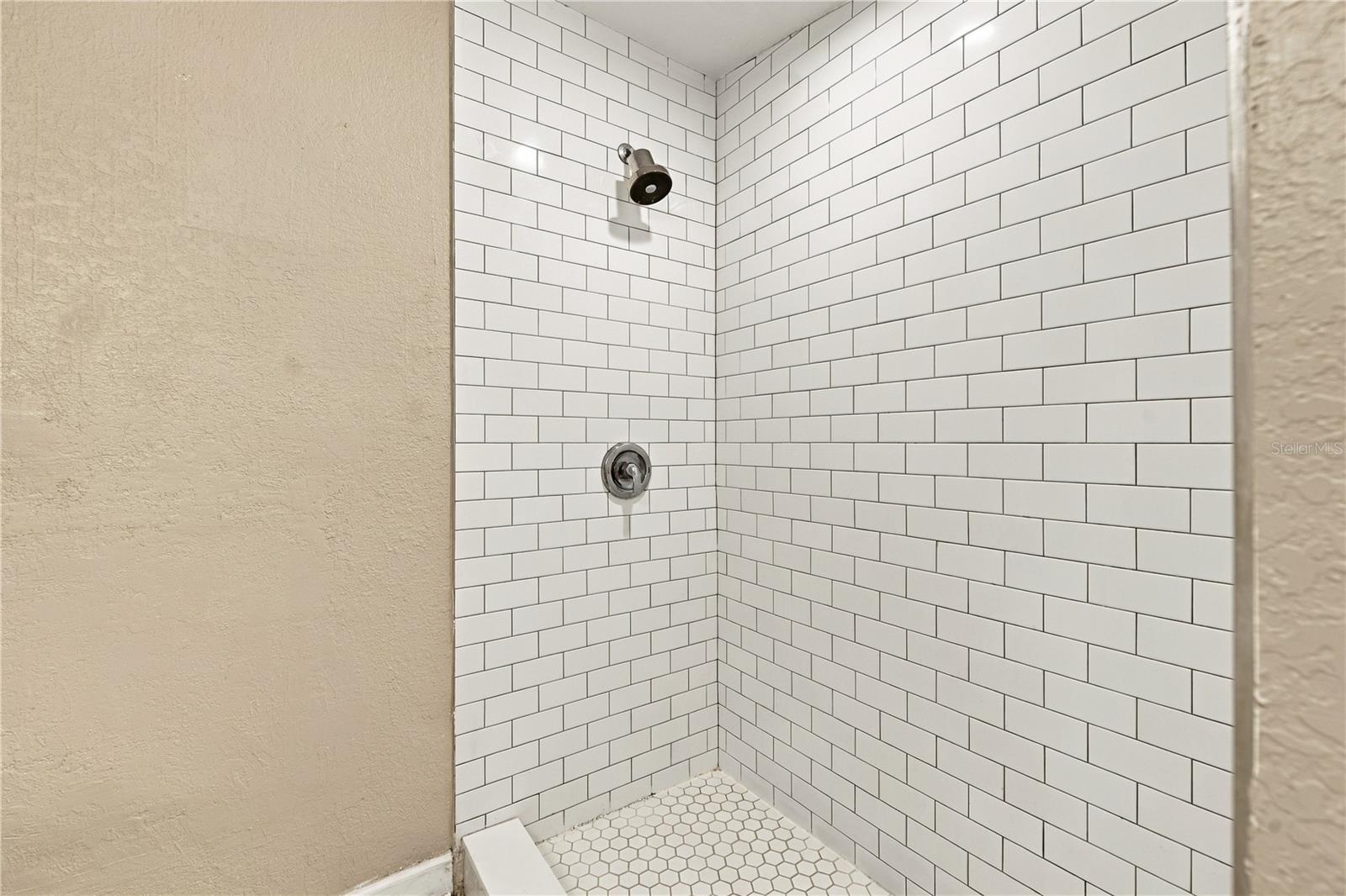 Walk in shower ensuite bathroom