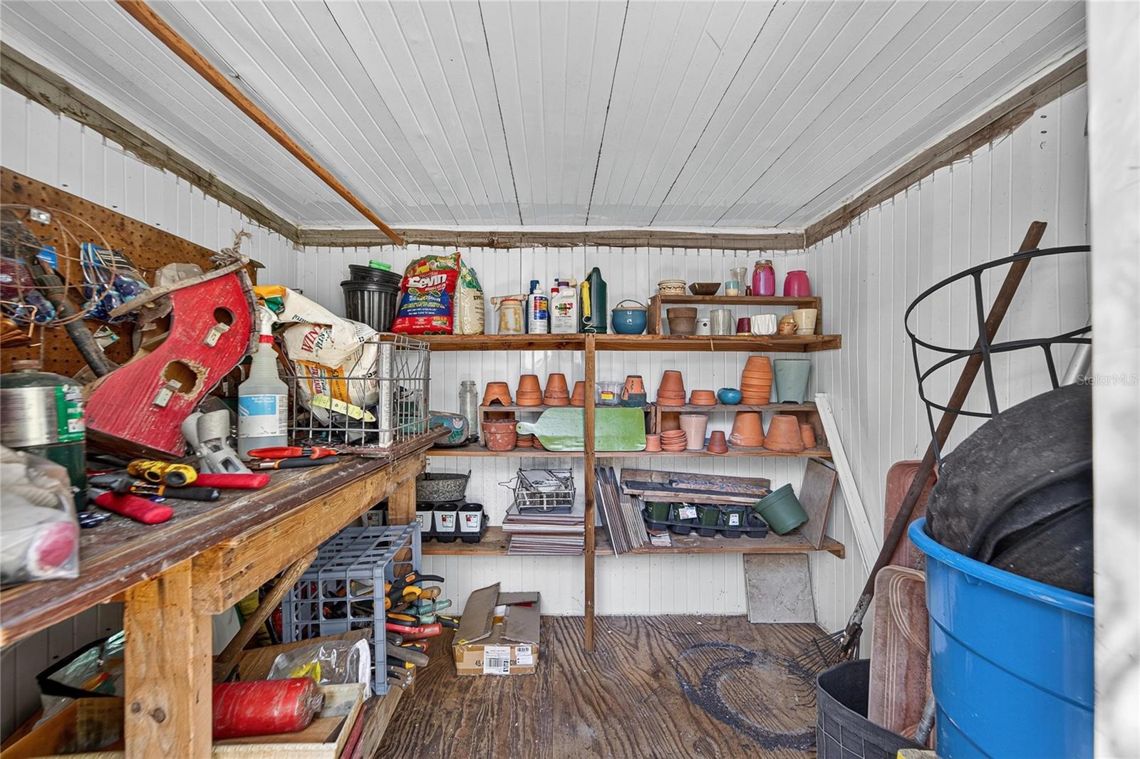 Inside of shed