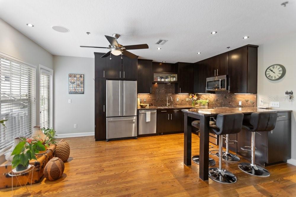 Kitchen and bar
