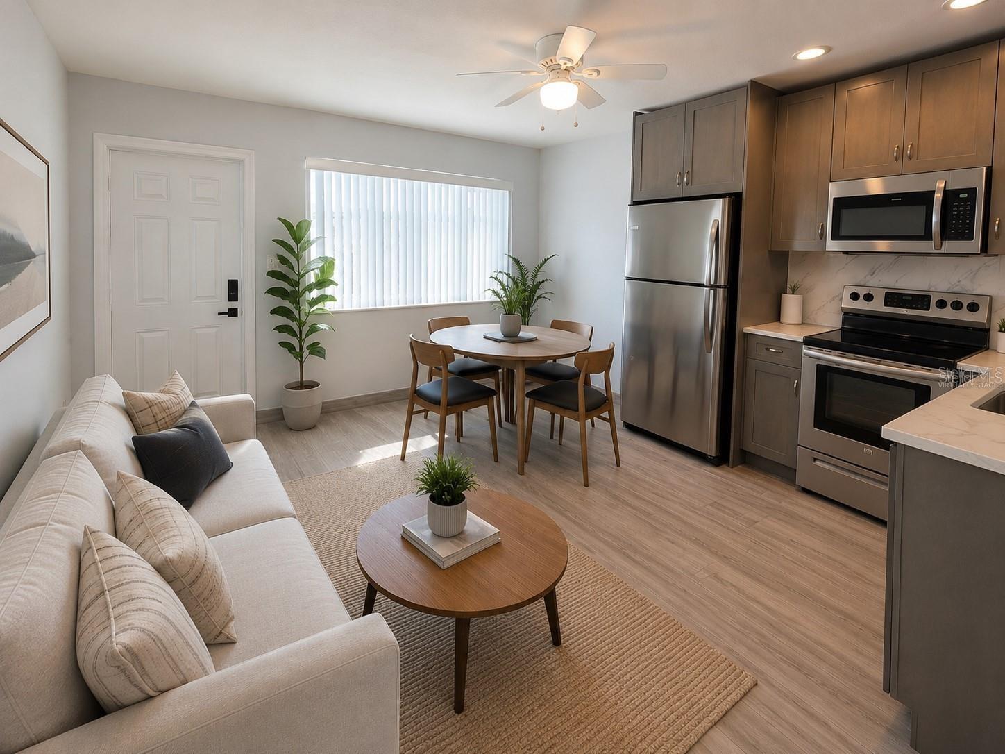 Living/kitchen virtual staging/similar
