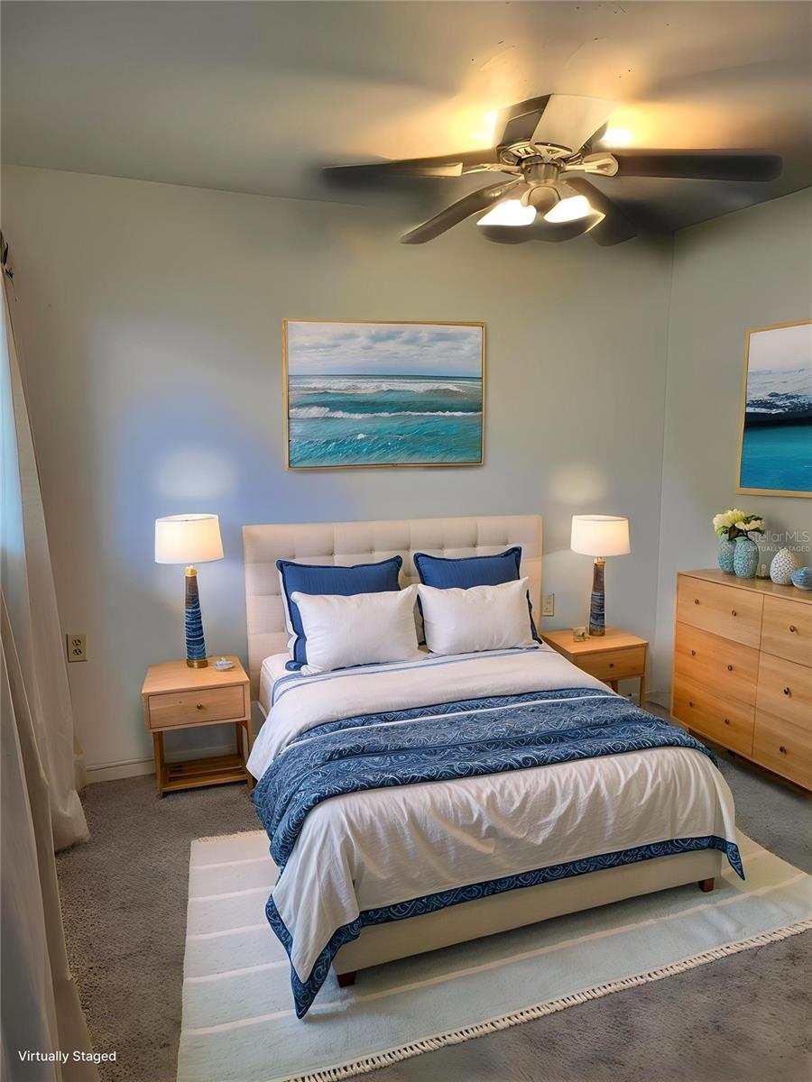 Virtually staged bedroom Virtually staged bedroom