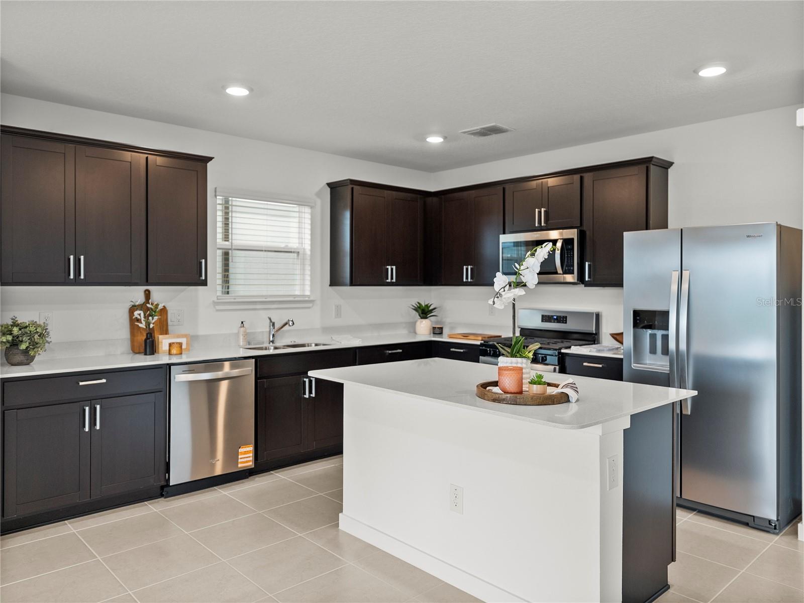 Kitchen with all New Stainless Steel Appliances, Quartz Countertops & New Hardware