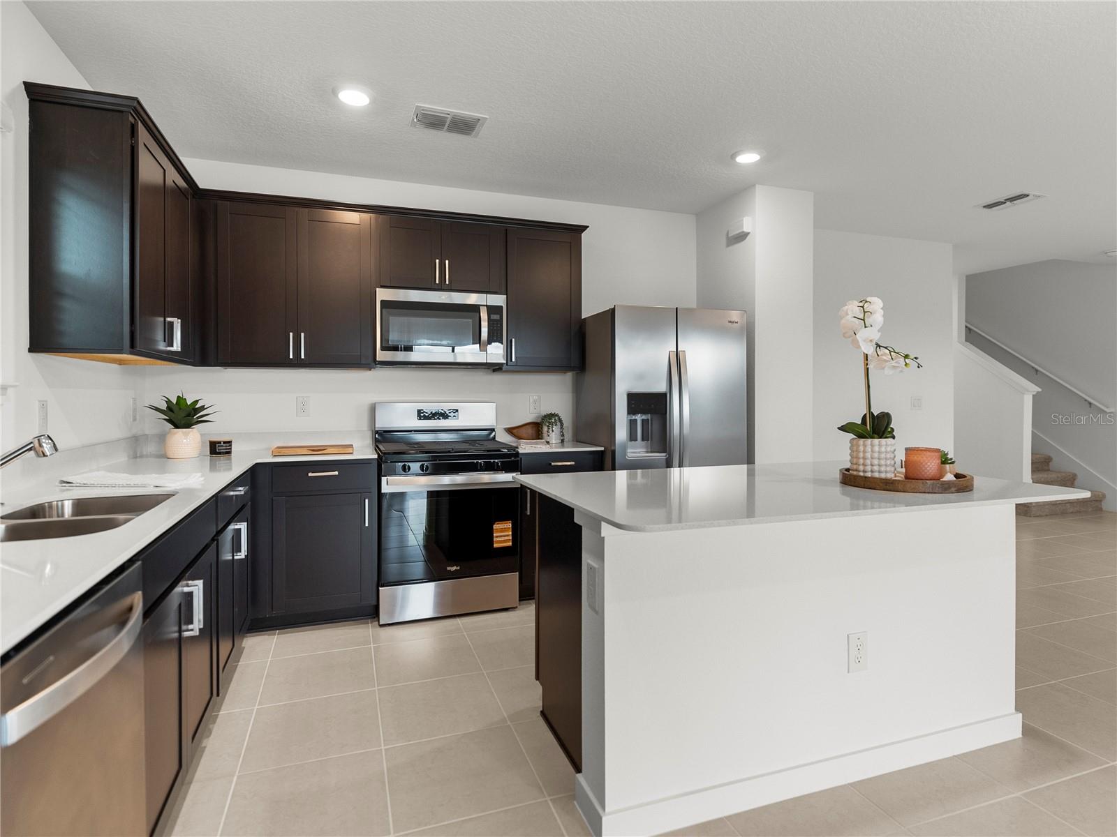 Kitchen with Vented Microwave to the outside