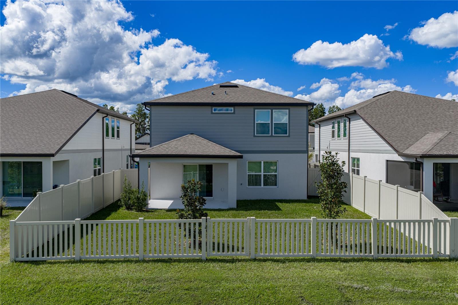 Rear View of Home with Large Fully Fenced Backyard