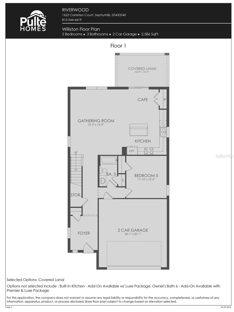 First Level Floor Plan with Existing UpgradLanai