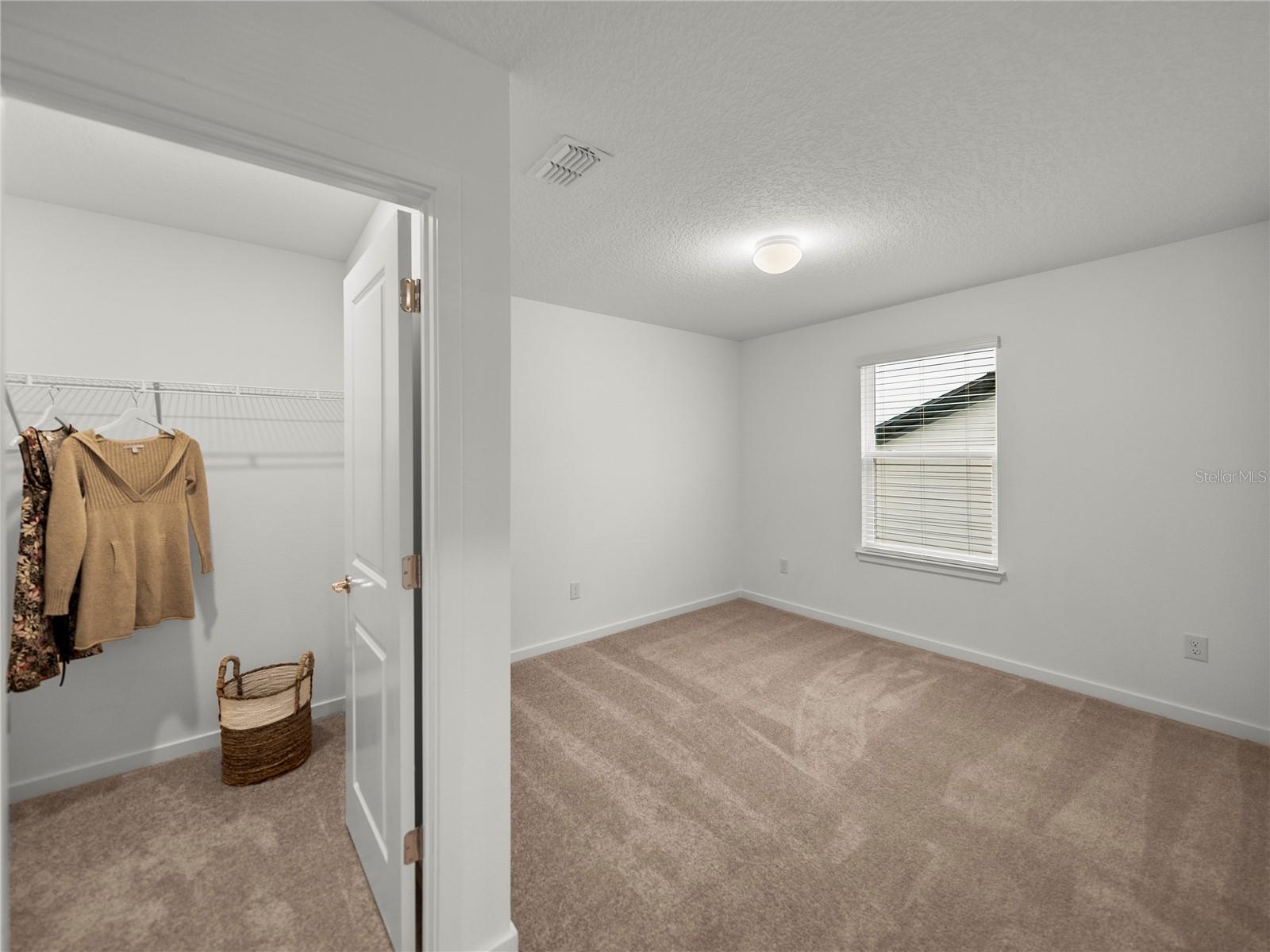 Rear Bedroom with Large Walk in Closet