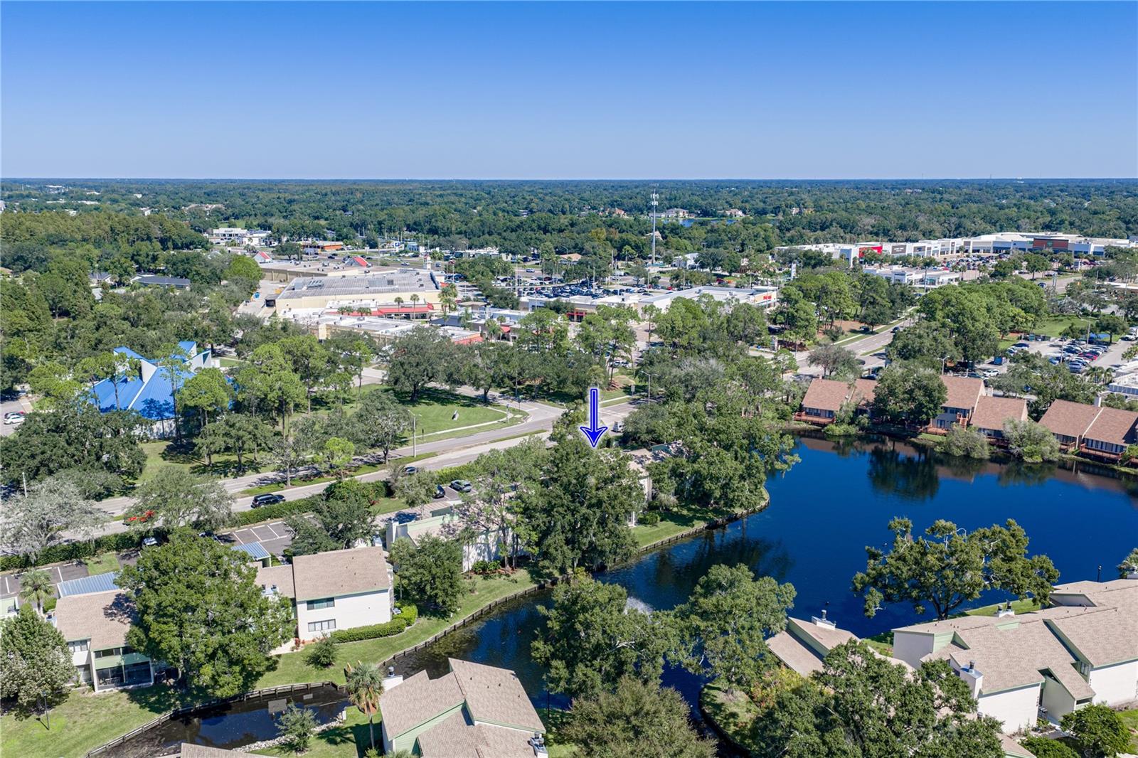 Arial View of Unit and Lake