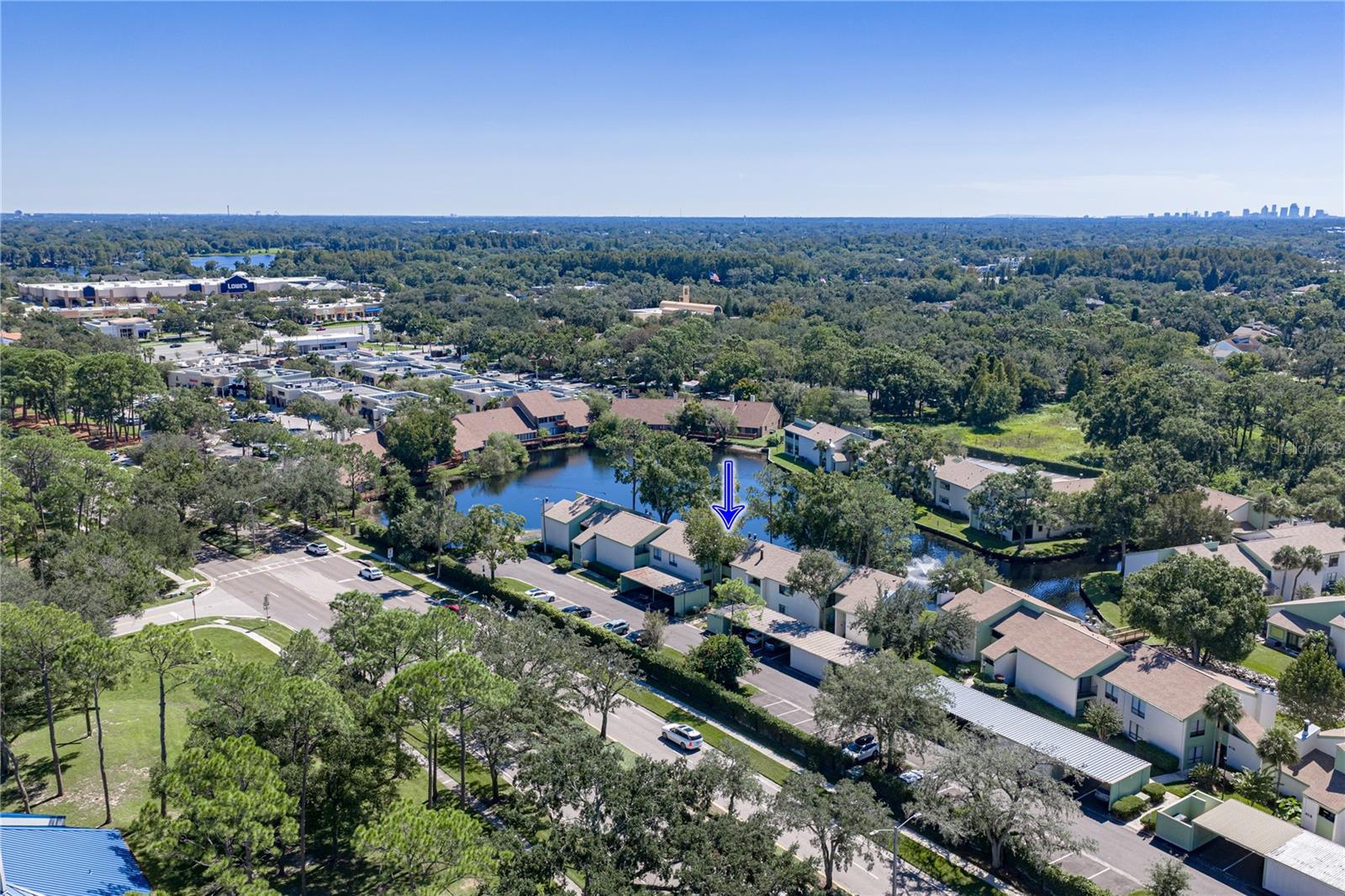 Arial View of Unit and Lake