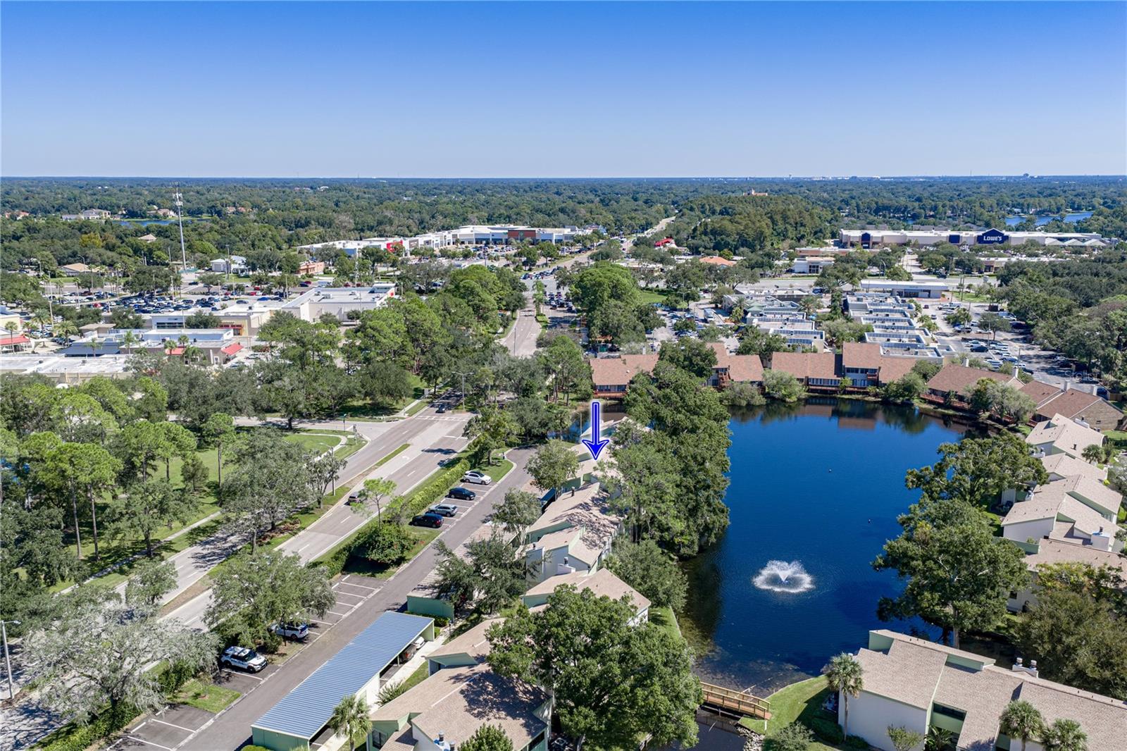 Arial View of Unit and Lake