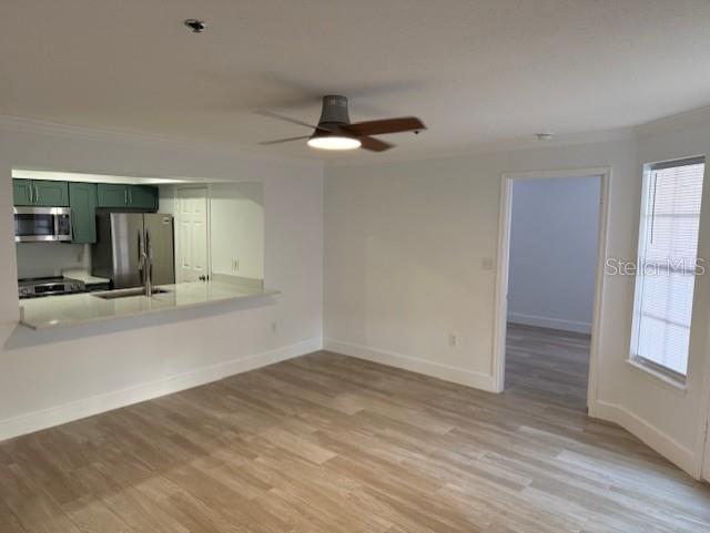 Living Room/Dining room with new flooring