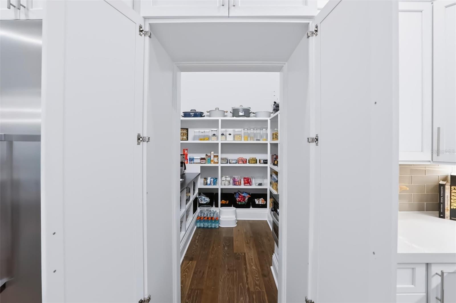 Hidden walk-in pantry