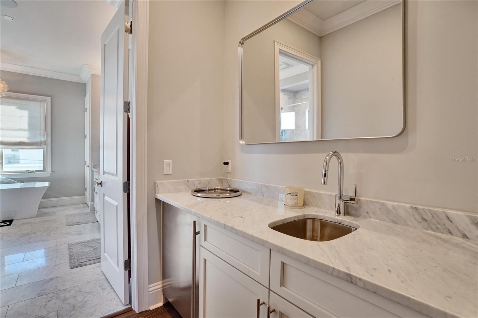 Wet Bar in Primary Bedroom