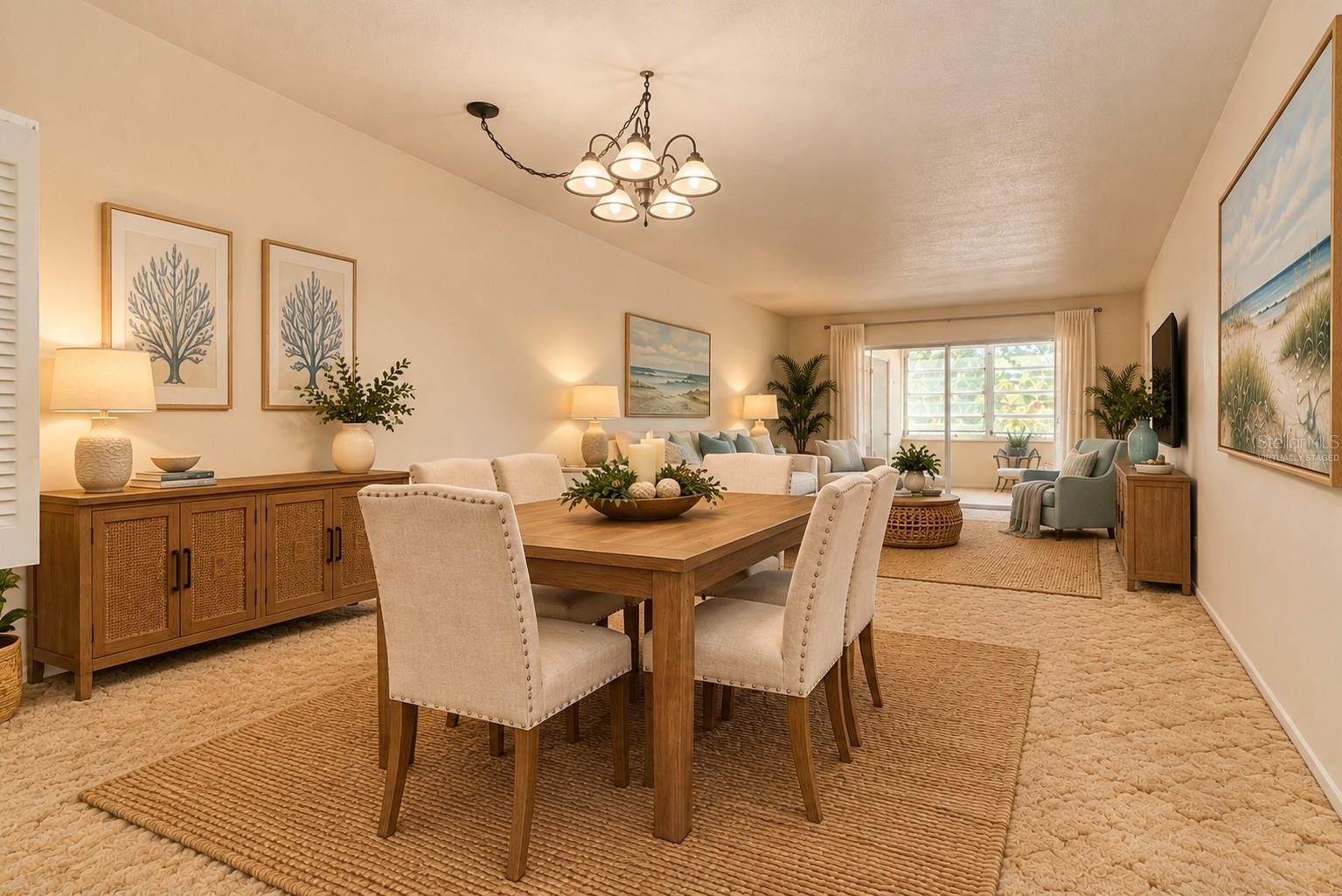 Virtually Staged - Living/Dining Room