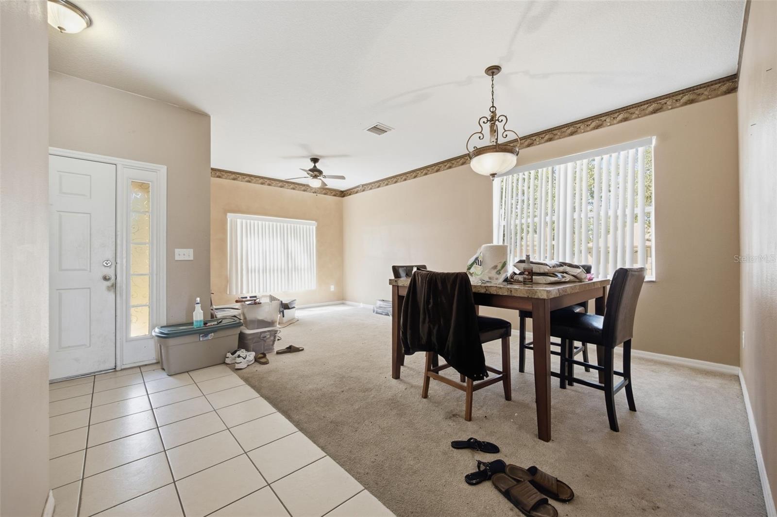 Tiled foyer