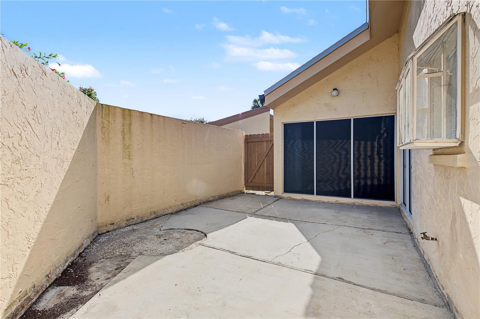 Outdoor private patio just off of the Family Room