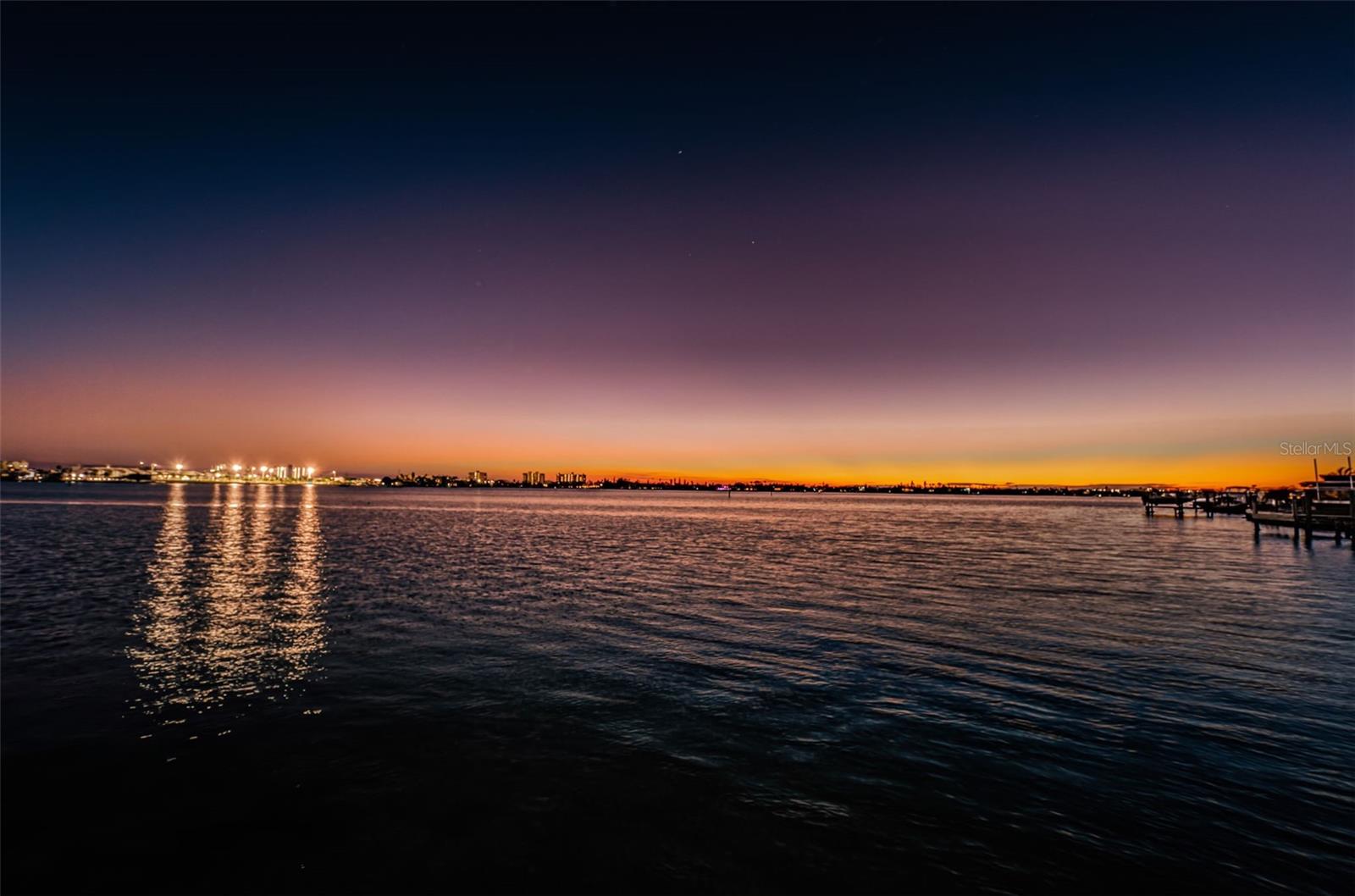 Sunset from second pool