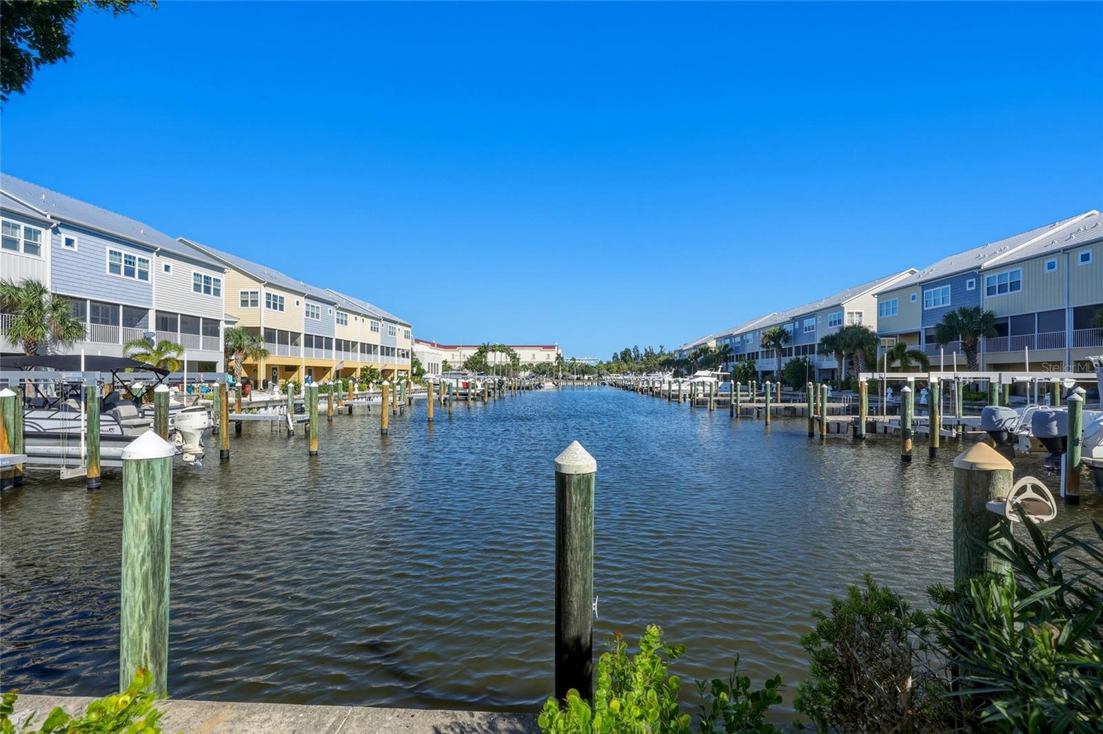 Looking down the canal with direct Gulf access