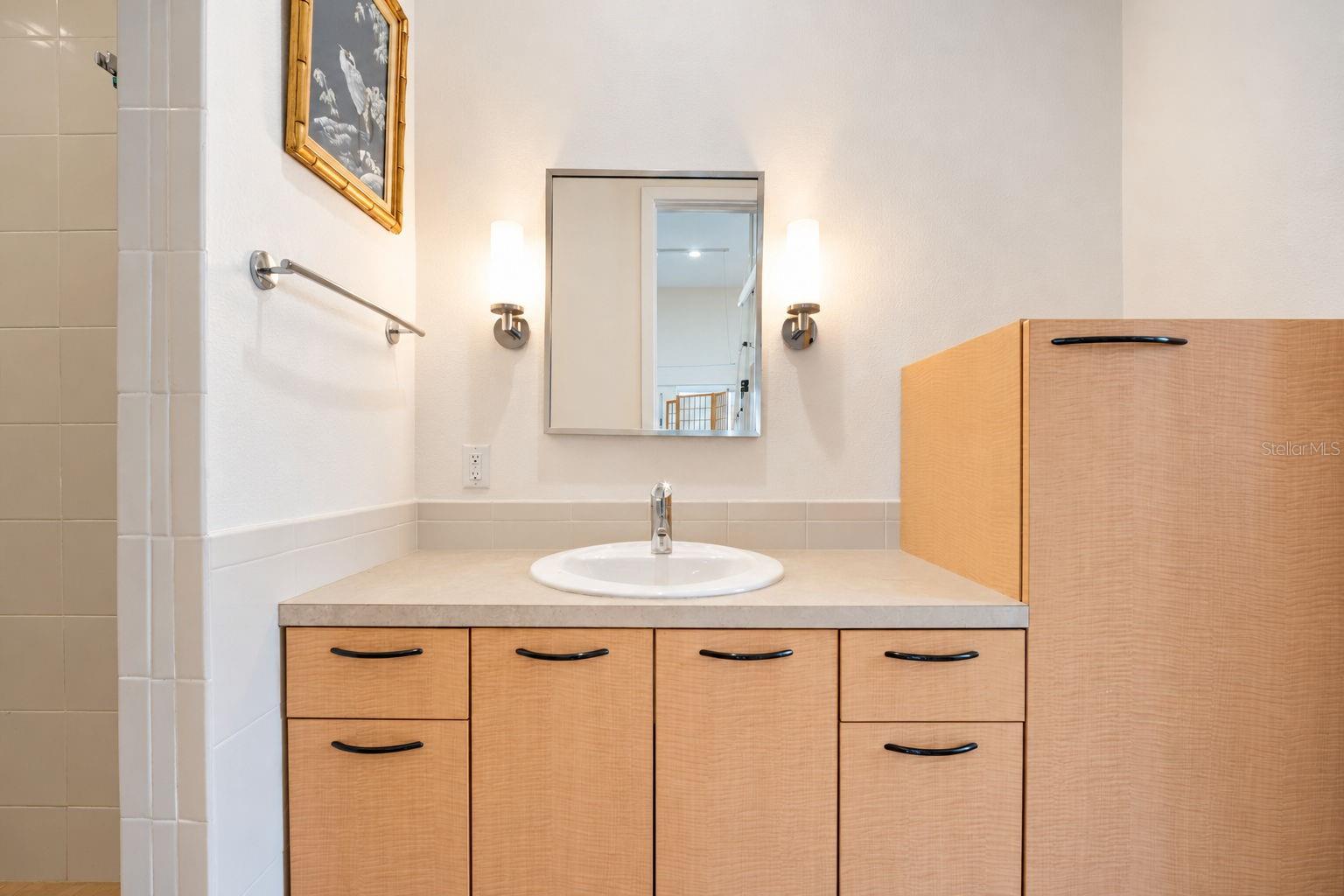 En-suite full bath for Bedroom 4/workshop