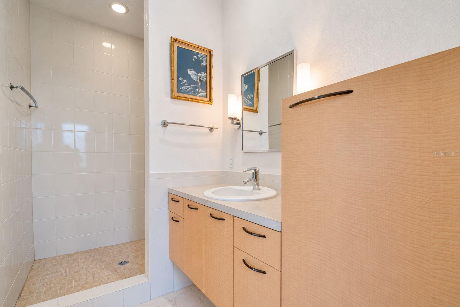 En-suite full bath for Bedroom 4/workshop