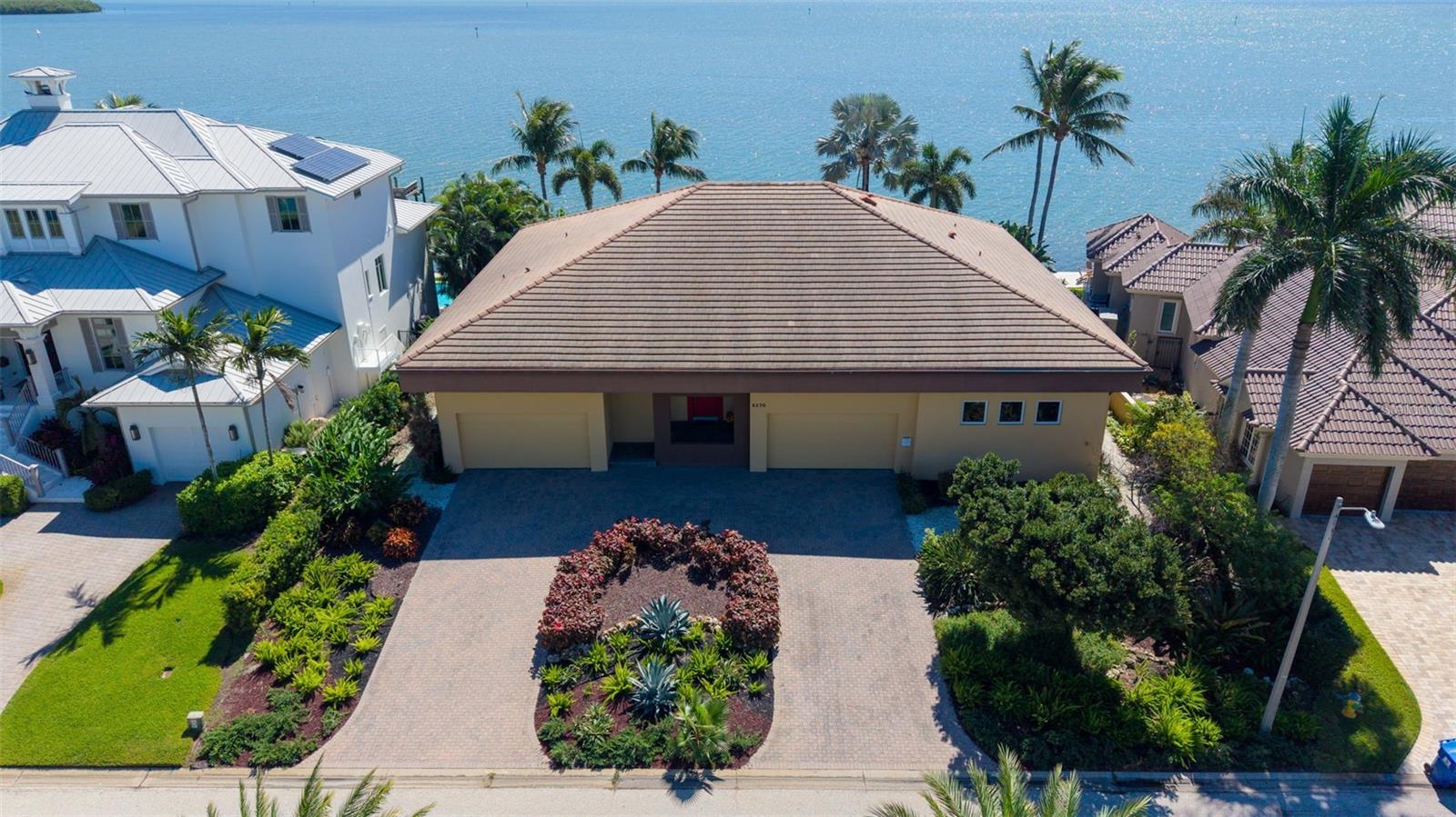 aerial view of front of home