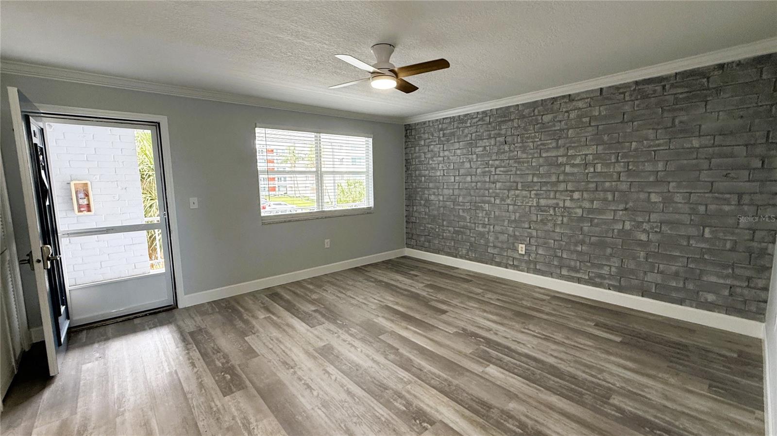 Living Area - Brick Accent Wall