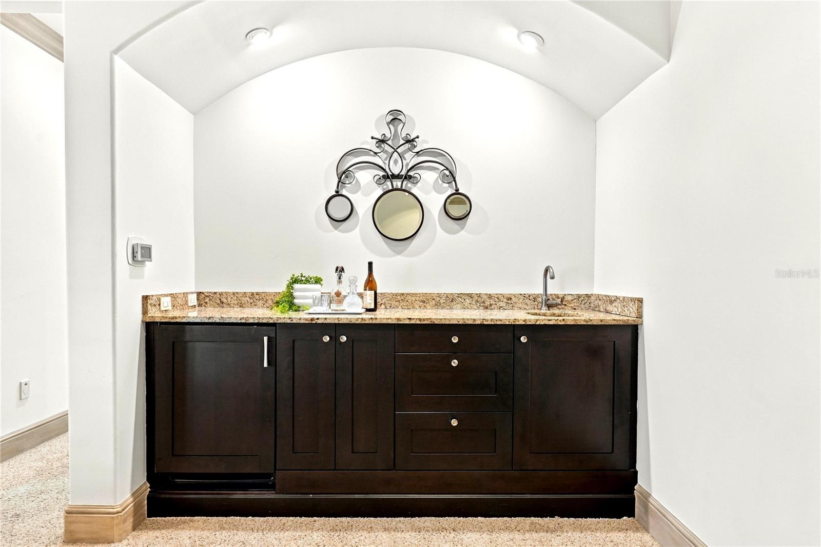 Built in wet bar