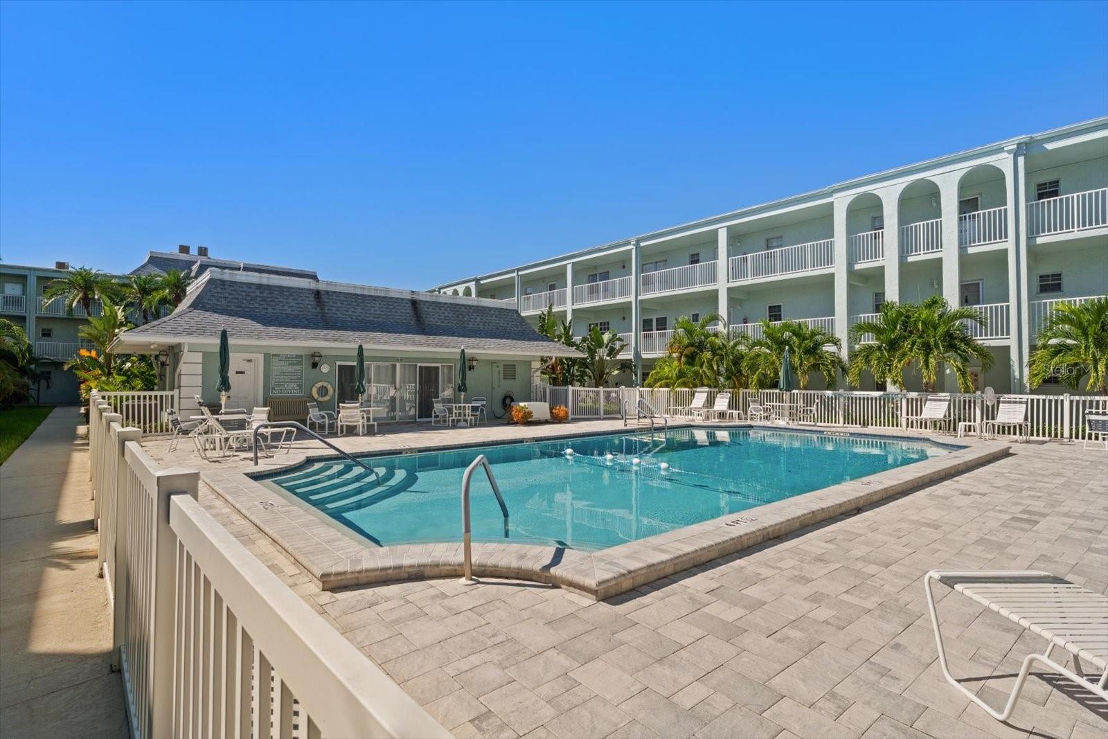 Heated pool and clubhouse