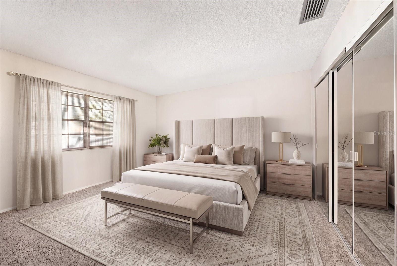 Bedroom #2 digitally staged