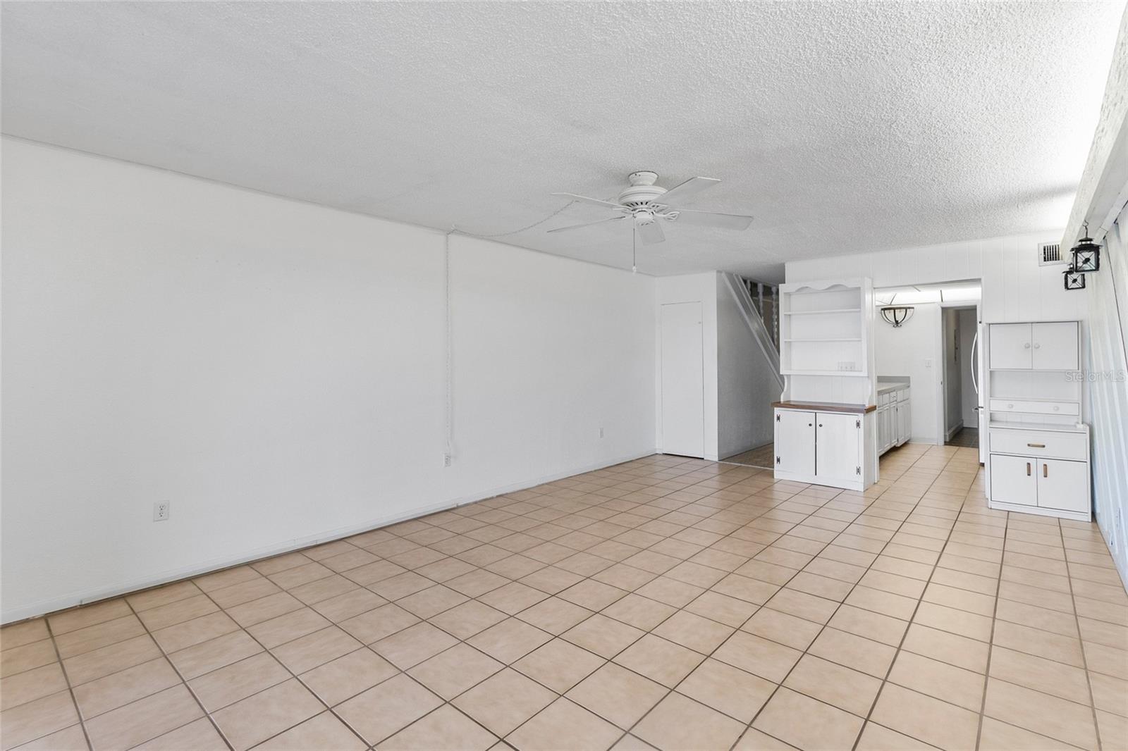 Living area looking toward kitchen