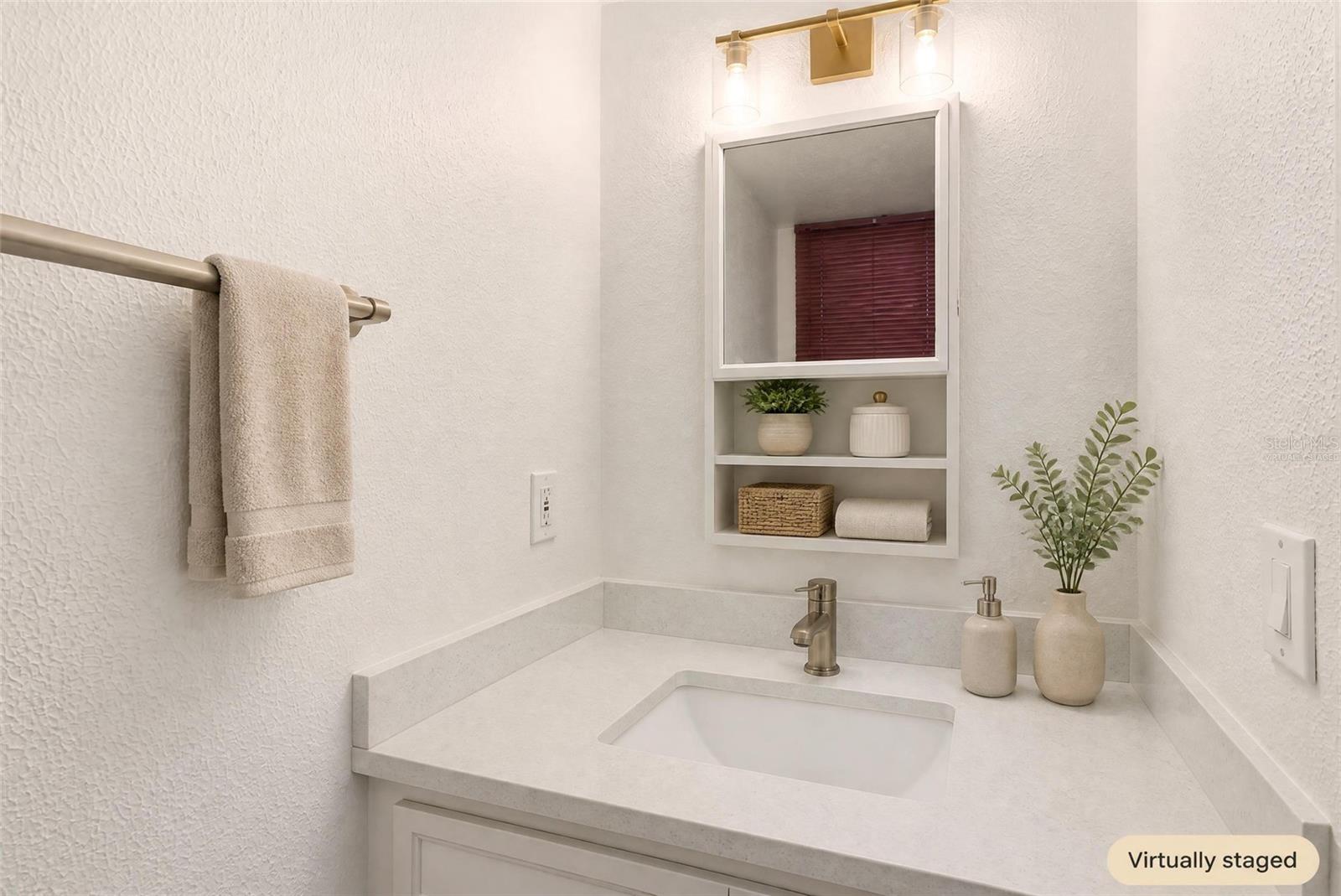 Virtually Staged - 1/2 bath downstairs