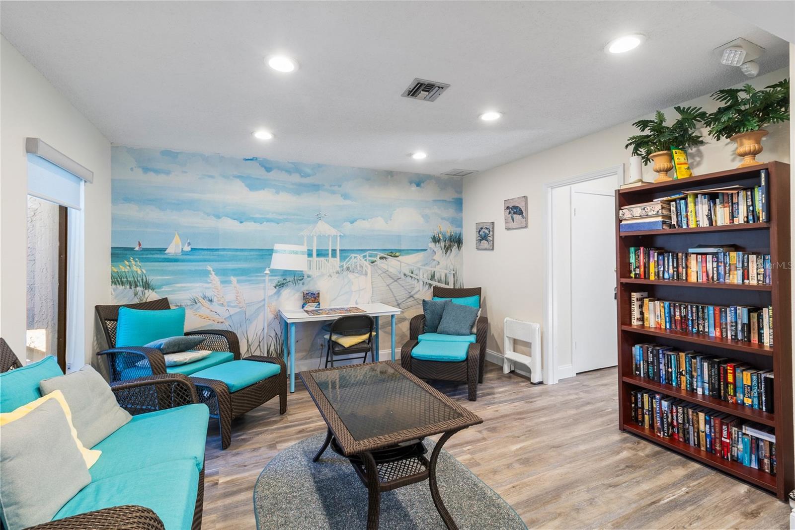 Clubhouse reading room