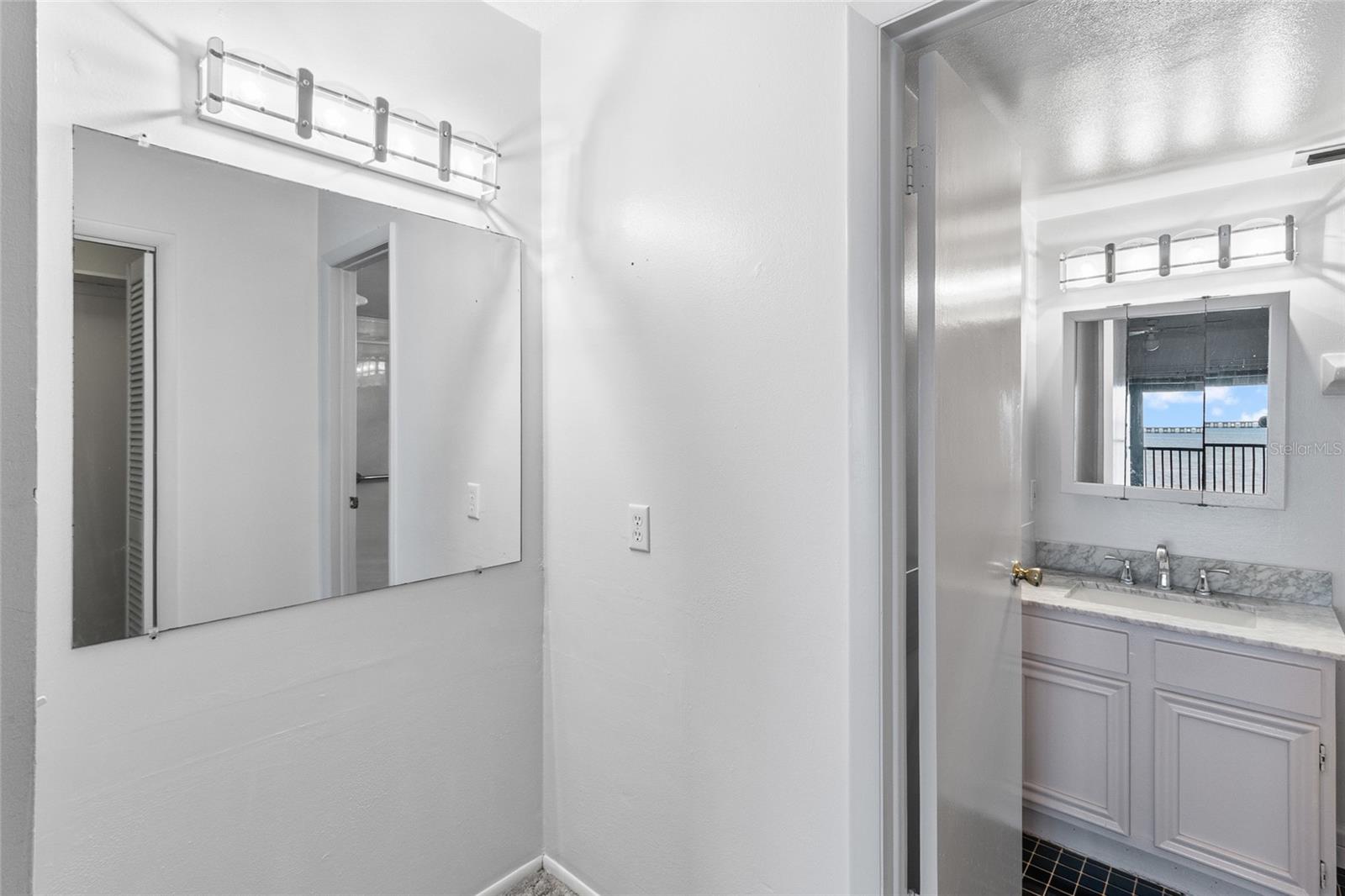 Dressing area looking toward primary suite