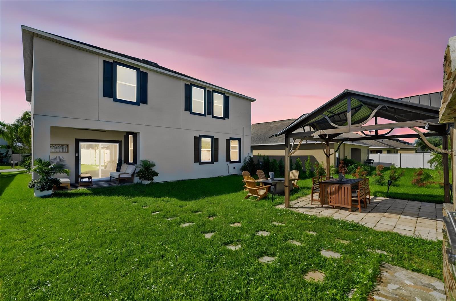 Backyard oasis (virtual sunset)