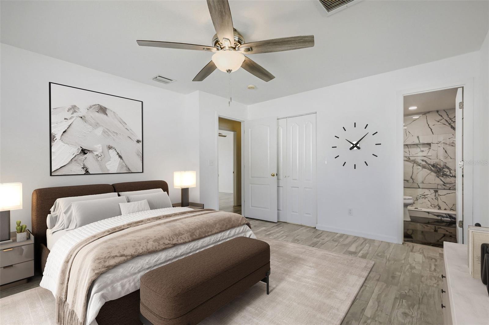 Primary Bedroom Virtually Staged
