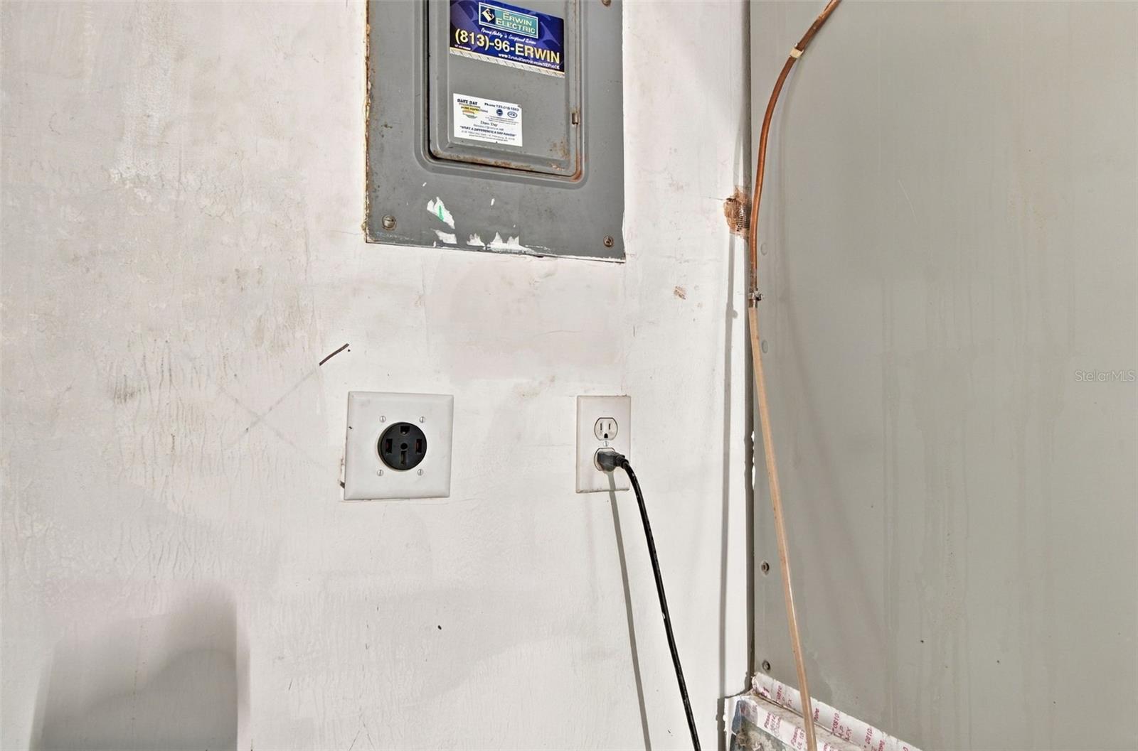 Level 2 EV charger in garage